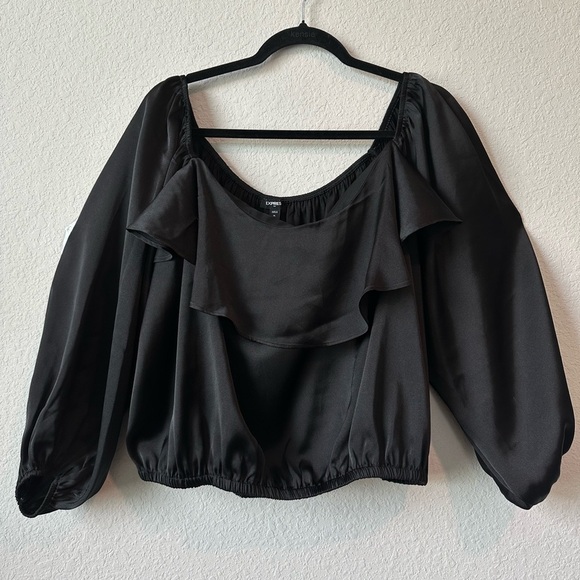 Express Black Off-Shoulder Blouse size XL - Picture 2 of 6